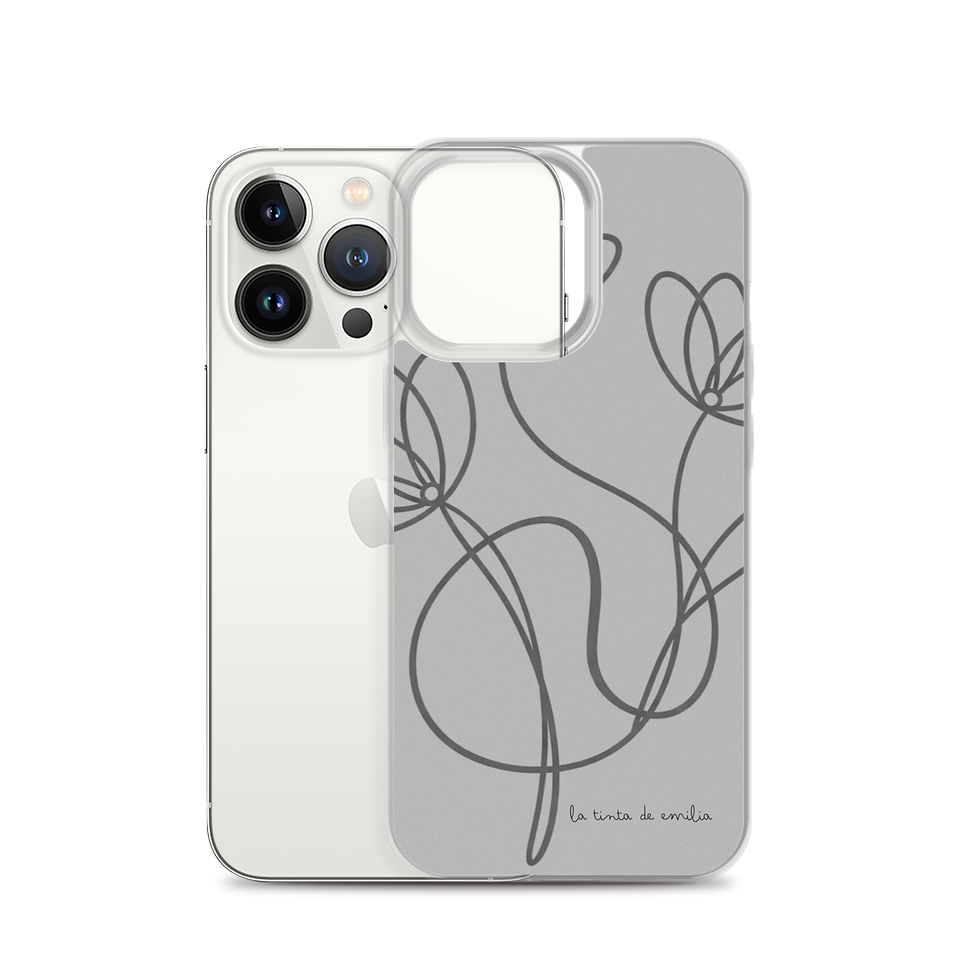 Miniatura: Funda iPhone® flores - plata