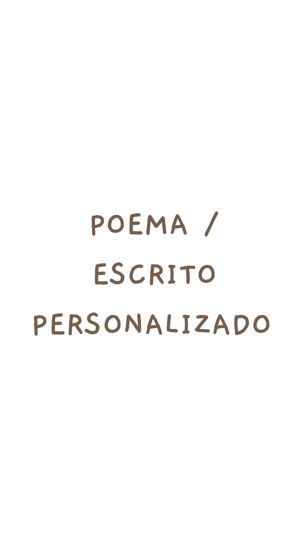 Poema / escrito personalizado ✍️