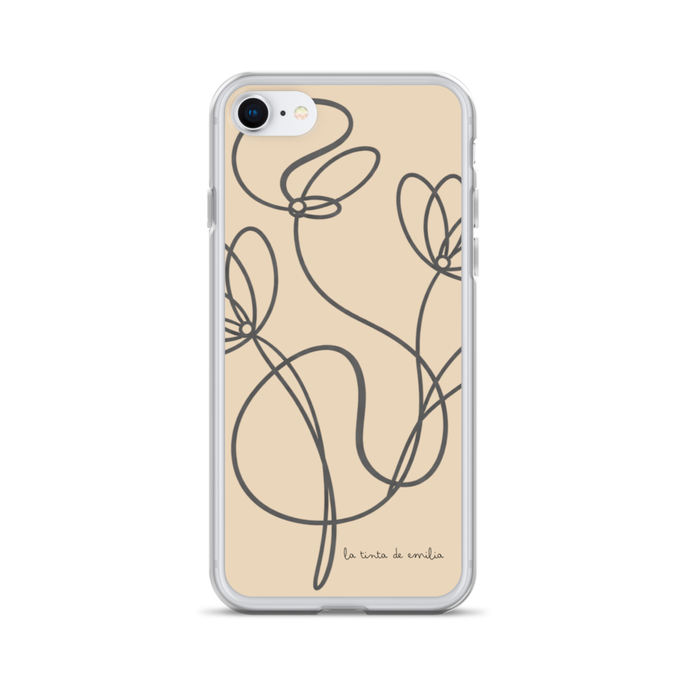 Funda iPhone® flores - beige
