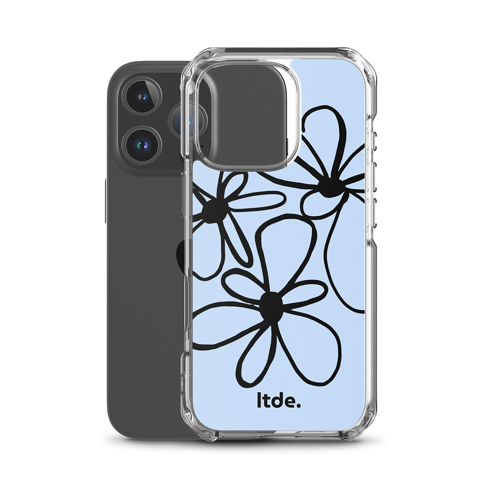 Miniatura: Funda de iPhone® flores - azul