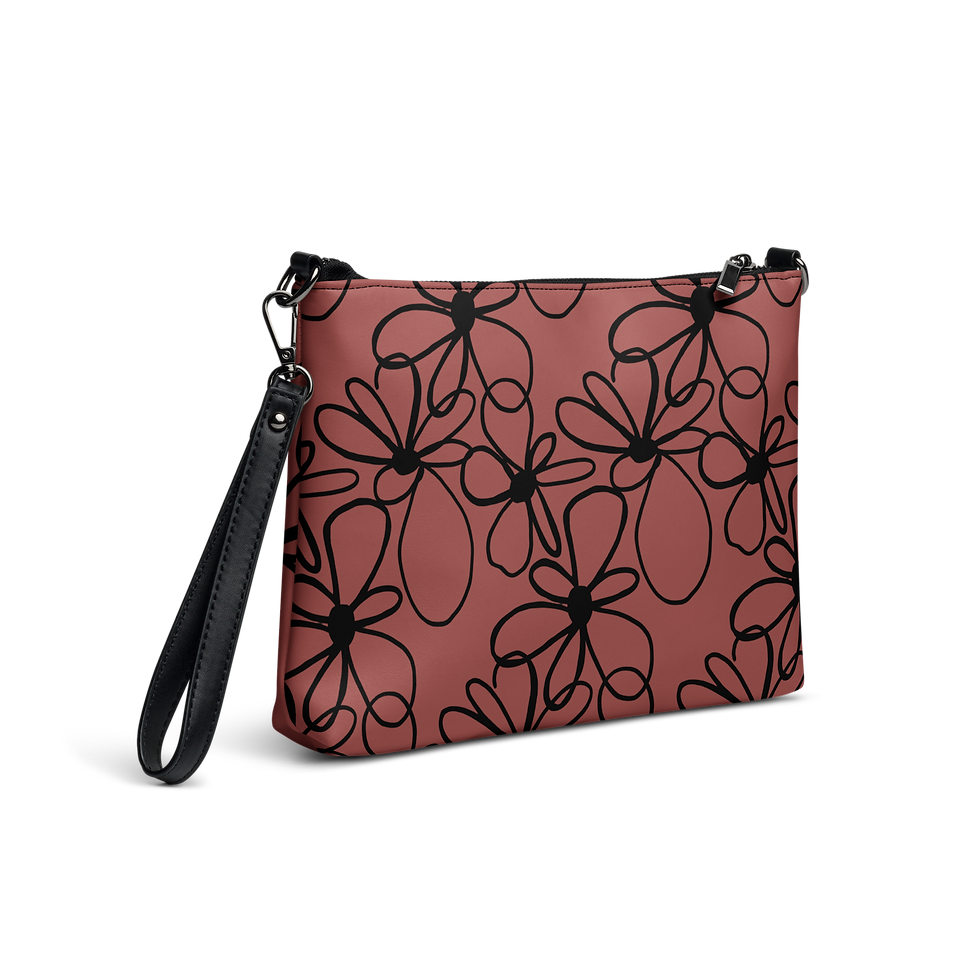 Miniatura: Bolso flores - granate