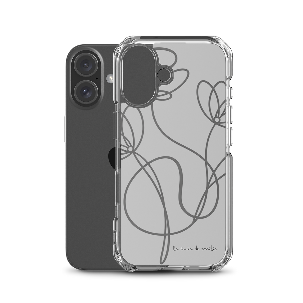 Thumbnail: Funda iPhone® flores - plata