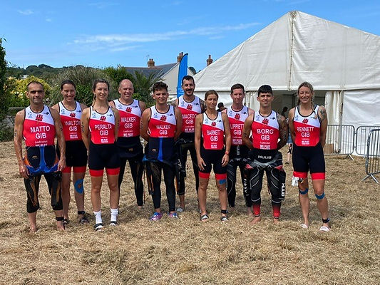 Gibraltar triathletes at the island games 2023