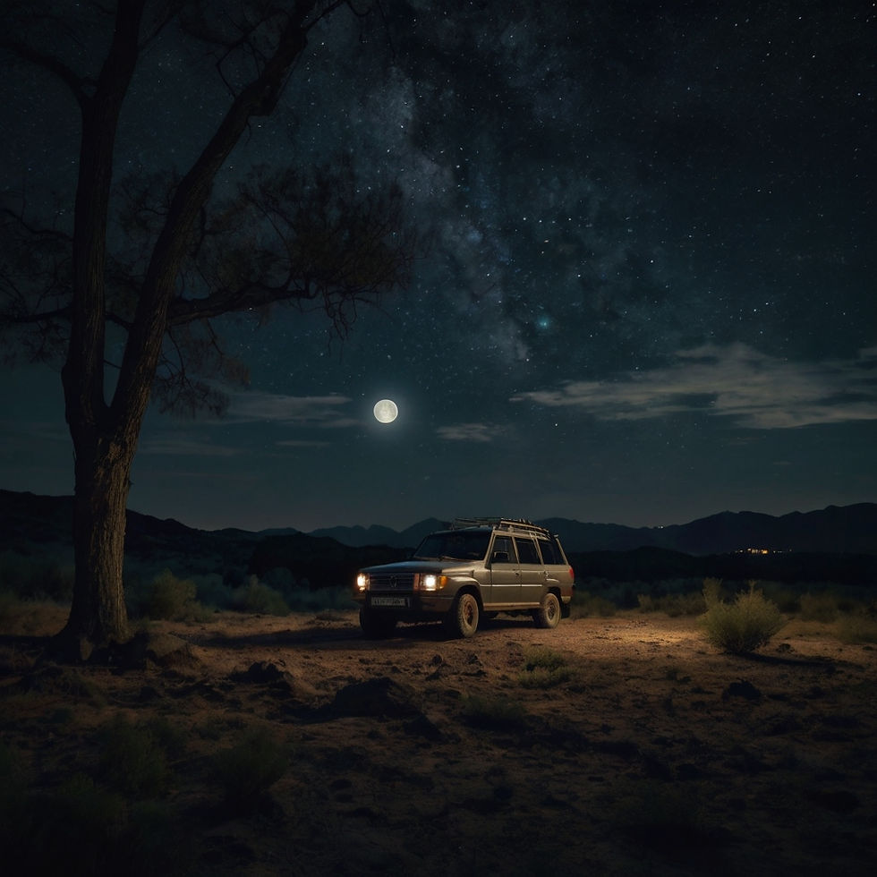Ejemplificación de paisaje nocturno