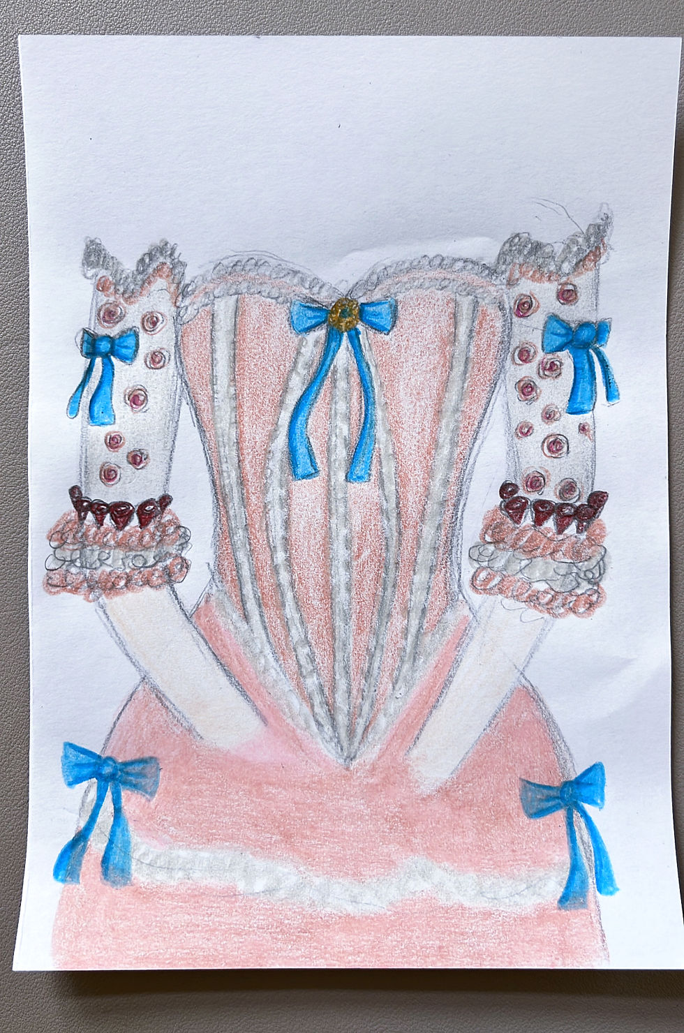 Sketch of the dress