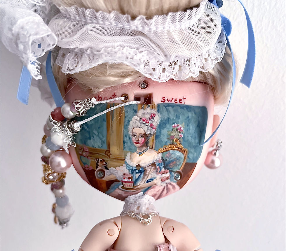 Hand-painted portrait of Marie Antoinette