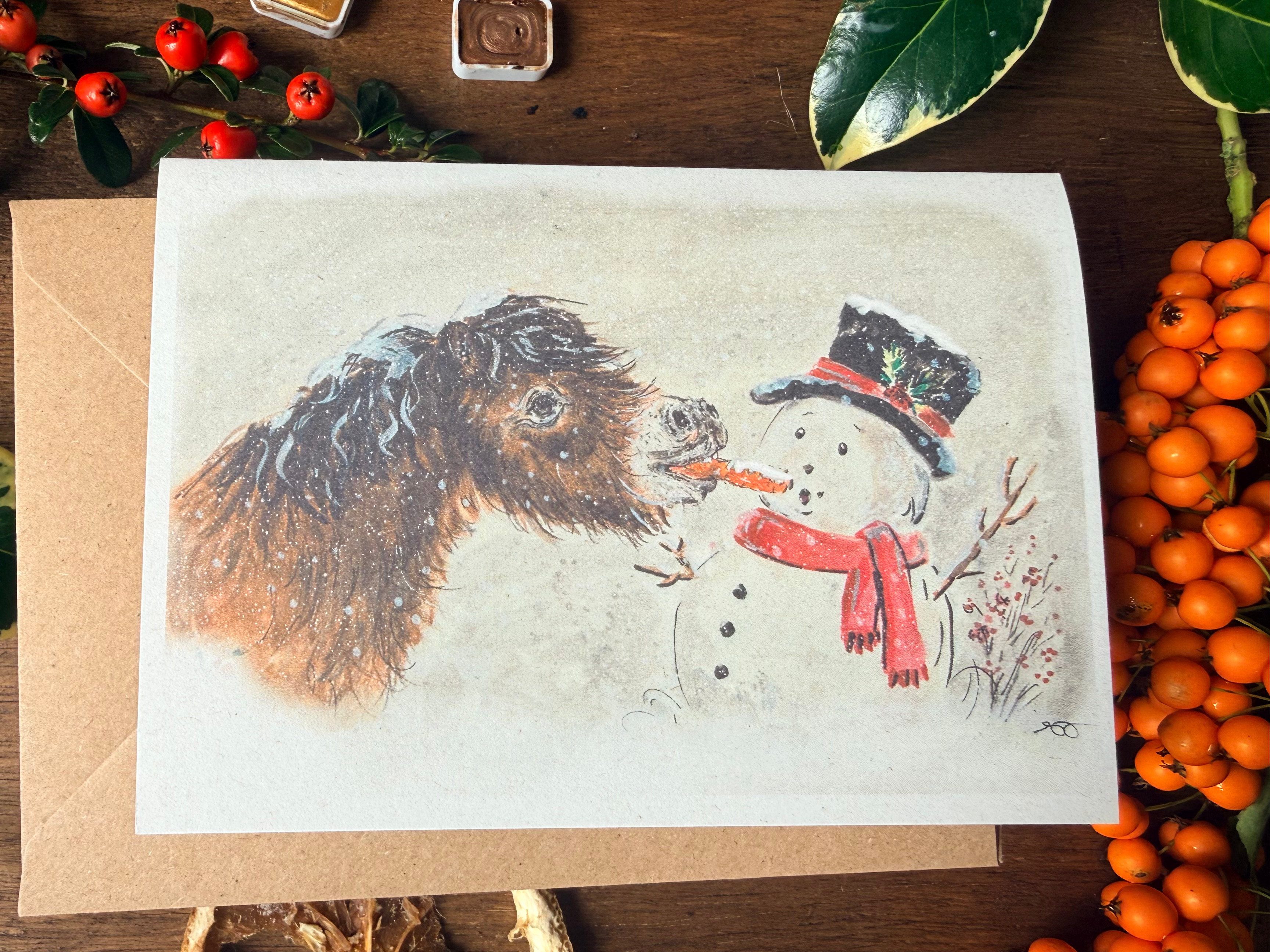Carrot Thief Christmas Card