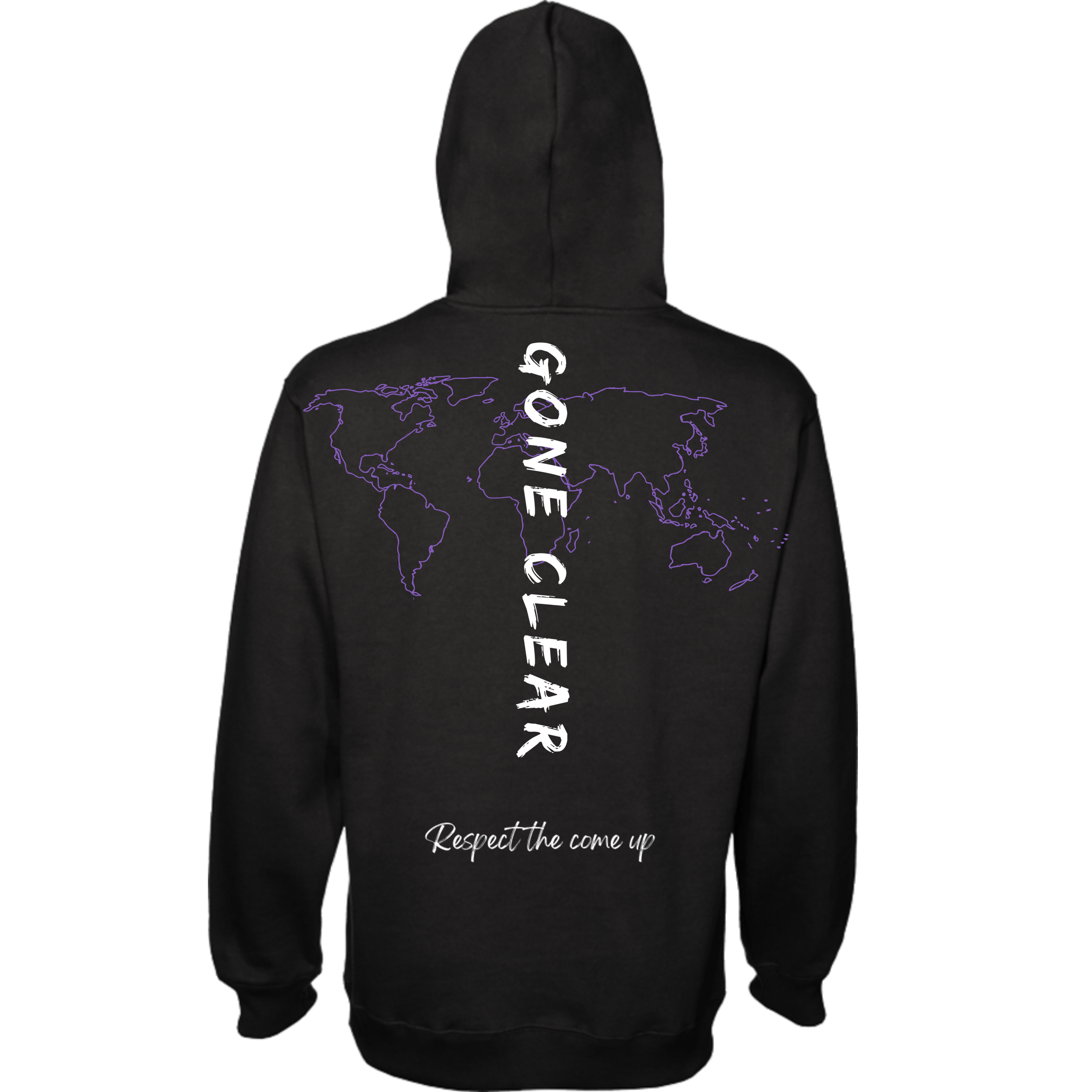 Gone Clear Black Cotton Hooded Adult Sweatshirt