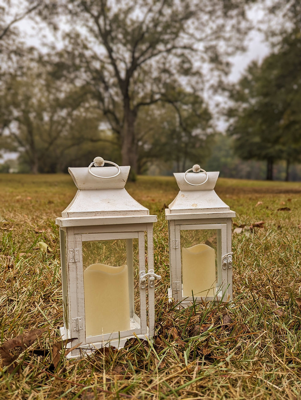 White Lantern Pair