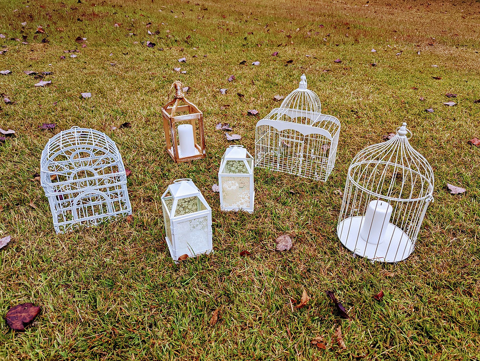 White Birdcages | White Lanterns | Wood Lantern