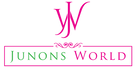 Hot pink and green Junons World brand logo
