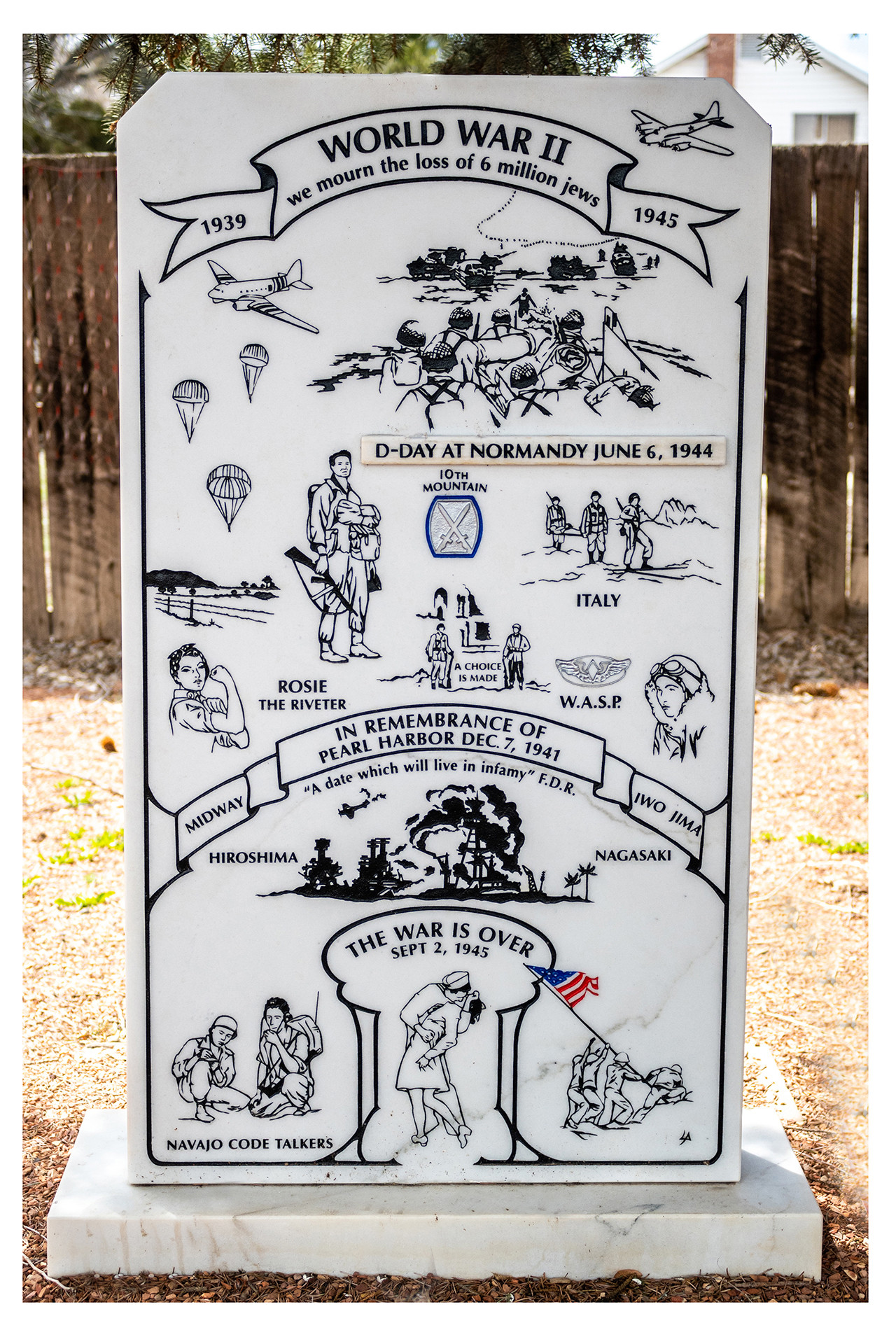 Metal Print of World War II Monument