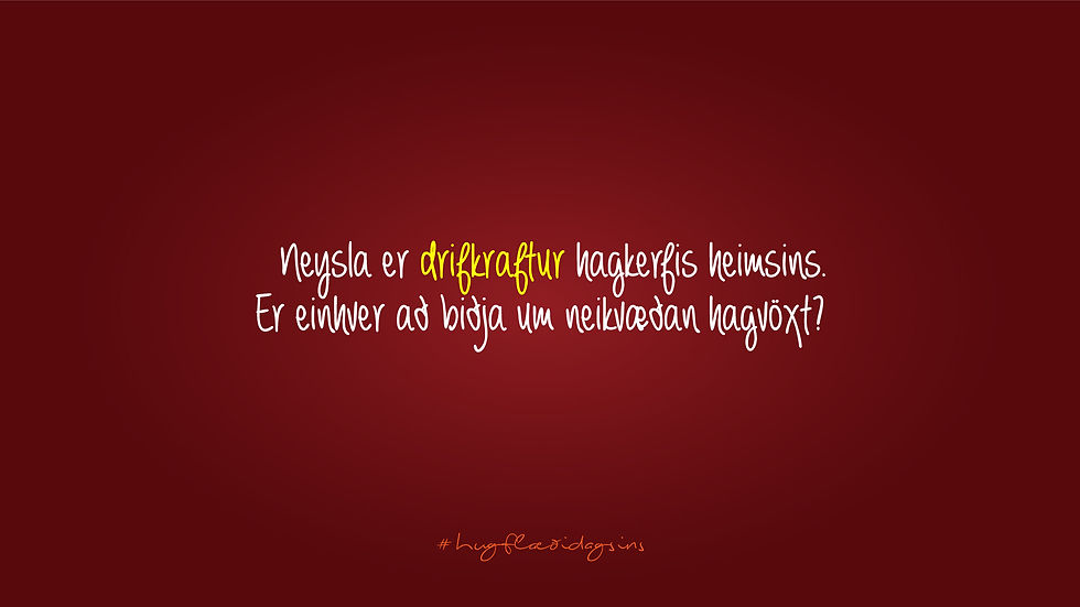 Neyslusamdráttur - Hugflæði dagsins