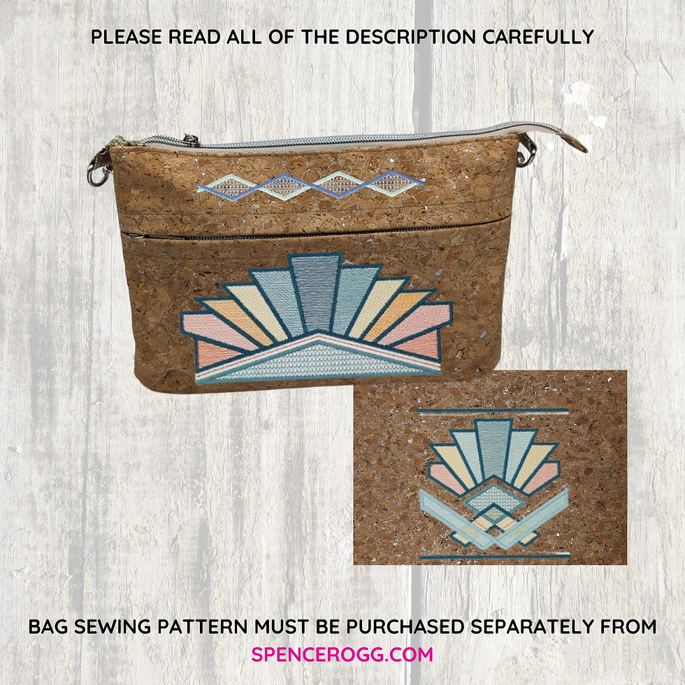 Deco STITCHED Design - for Spencer Ogg STARBURN Bag Pattern - 5X7