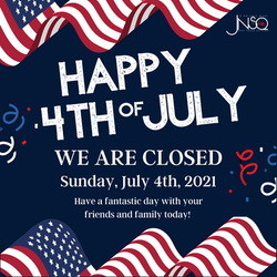 Blue and Red Fourth of July Greeting Instagram Post