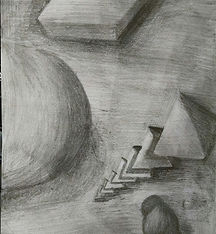 Abstract graphite drawing