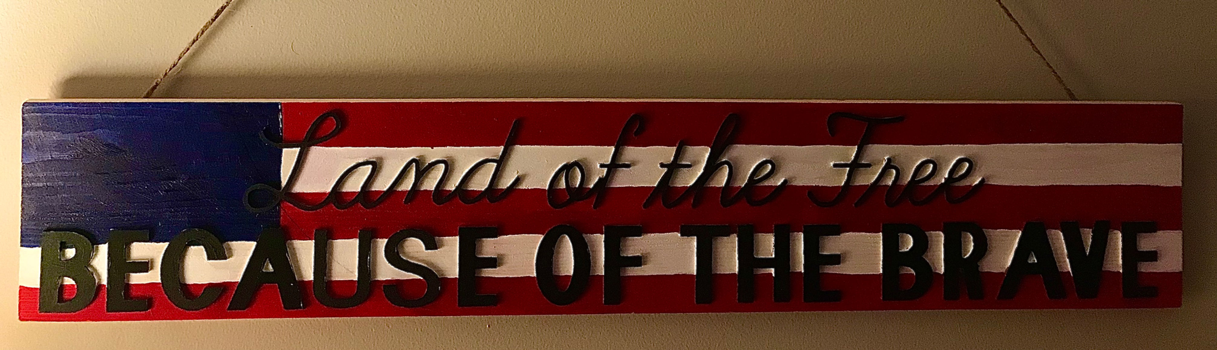 Land of the Free, because of the Brave