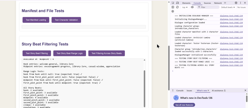 Chronicles of the Kethaneum - Dialogue Manager Development and Test Tool