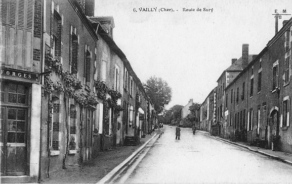Vailly-sur-Sauldre. Route de Sury vers 1910
