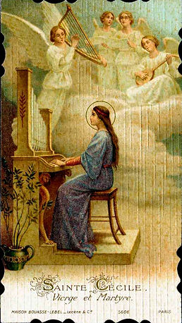 Etienne Azambre-Sainte Cécile-Image pieuse