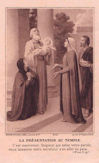 La présentation au Temple-Etienne Azambre-Image pieuse