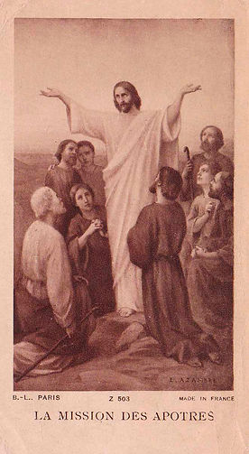 La mission des apôtres-Etienne Azambre-Image pieuse