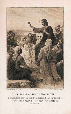 Le sermon sur la montagne-Etienne Azambre-Image pieuse