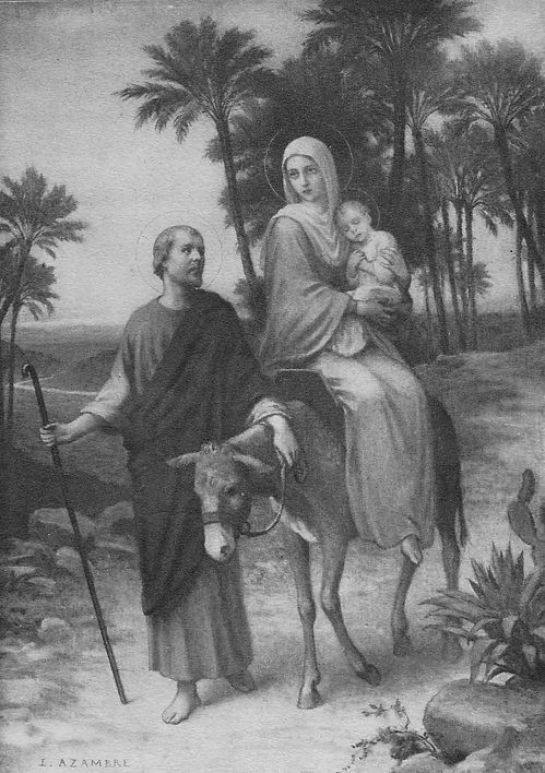 La fuite en Egypte-Etienne Azambre-Image pieuse