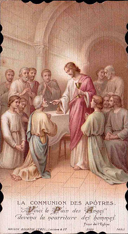 Etienne Azambre-La communion des Apôtres-Image pieuse