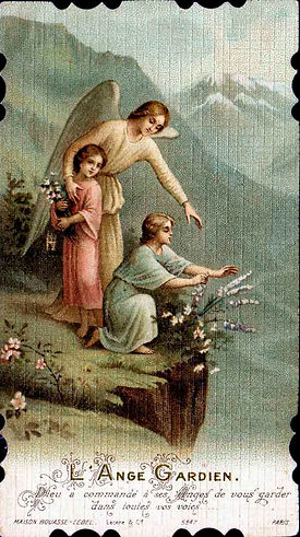 Etienne Azambre-L'Ange gardien-Image pieuse