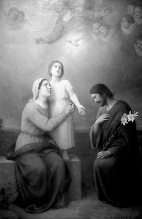 Jésus, Maria, Joseph-Etienne Azambre-Tableau religieux