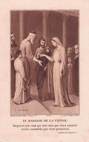 Le mariage de la Vierge-Etienne Azambre-Image pieuse