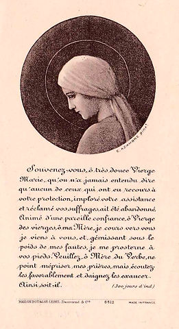 Souvenez-vous ô très douce Vierge-Etienne Azambre-Image pieuse