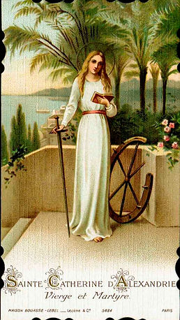 Etienne Azambre-Sainte Catherine d'Alexandrie-Image pieuse