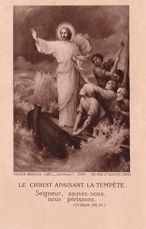 Le Christ apaisant la tempête-Etienne Azambre-Image pieuse