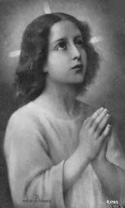 Le Christ enfant en prière-Etienne Azambre-Image pieuse