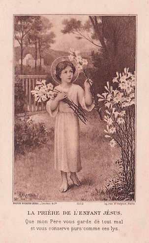 La prière de l'Enfant Jésus-Etienne Azambre-Image pieuse