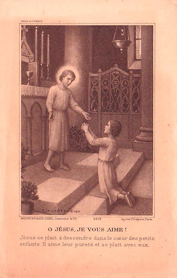 Ô Jésus je vous aime ! Etienne Azambre-Image pieuse