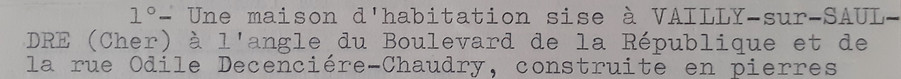 La Rue Inutile-Acte notarié 1965