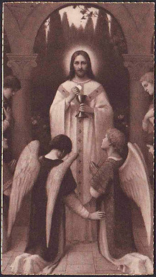 Etienne Piaz-La communion des Anges-Image pieuse
