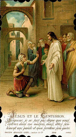 Etienne Azambre-Jésus et le centurion-Image pieuse