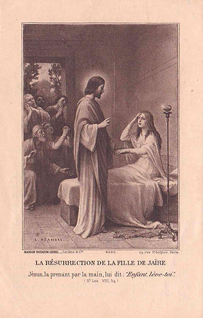 La résurrection de la fille de Jaïre-Etienne Azambre-Image pieuse