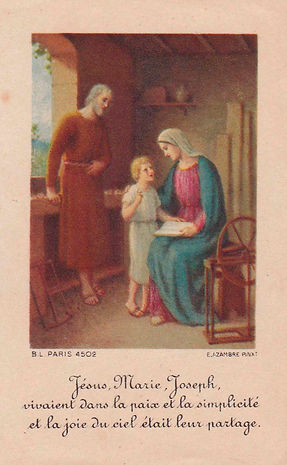 Jésus, Marie, Joseph-Etienne Azambre-Image pieuse