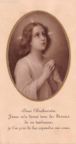 Le Christ enfant en prière-Etienne Azambre-Image pieuse