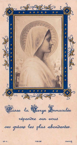 Puisse laVierge Immaculée-Etienne Azambre-Image pieuse