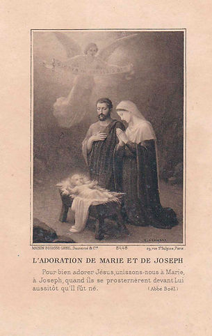 L'Adoration de Marie et de Joseph-Etienne Azambre-Image pieuse