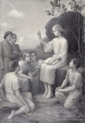 L'enseignement de Jésus Christ-Etienne Azambre-Tableau religieux