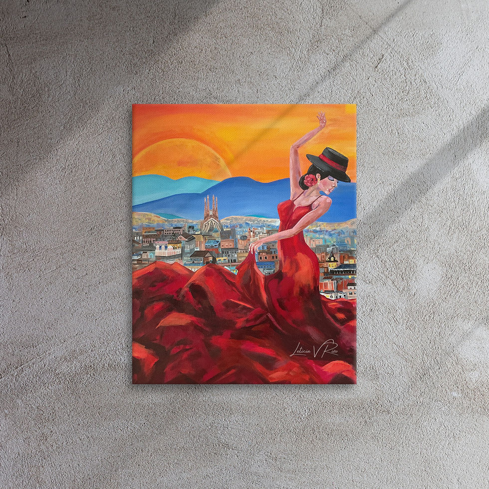 Thumbnail: Barcelona Flamenco  Dancer Thin canvas
