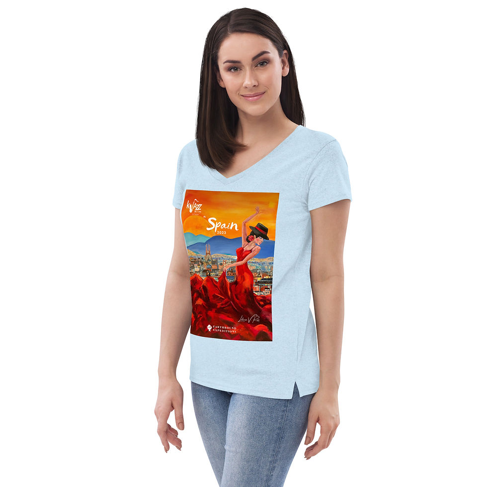 Thumbnail: KJAZZ Spain Trip 2023 Women’s recycled v-neck t-shirt
