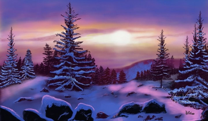 winter snow, Winter Holidays, sunsets, holidays, christmas trees, outdoor